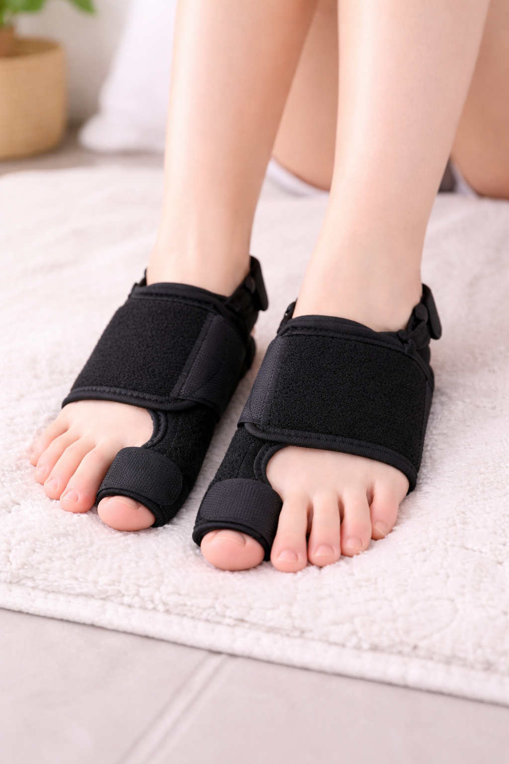 Attelle correcteur et protection d'hallux valgus avec barre en aluminium intégré