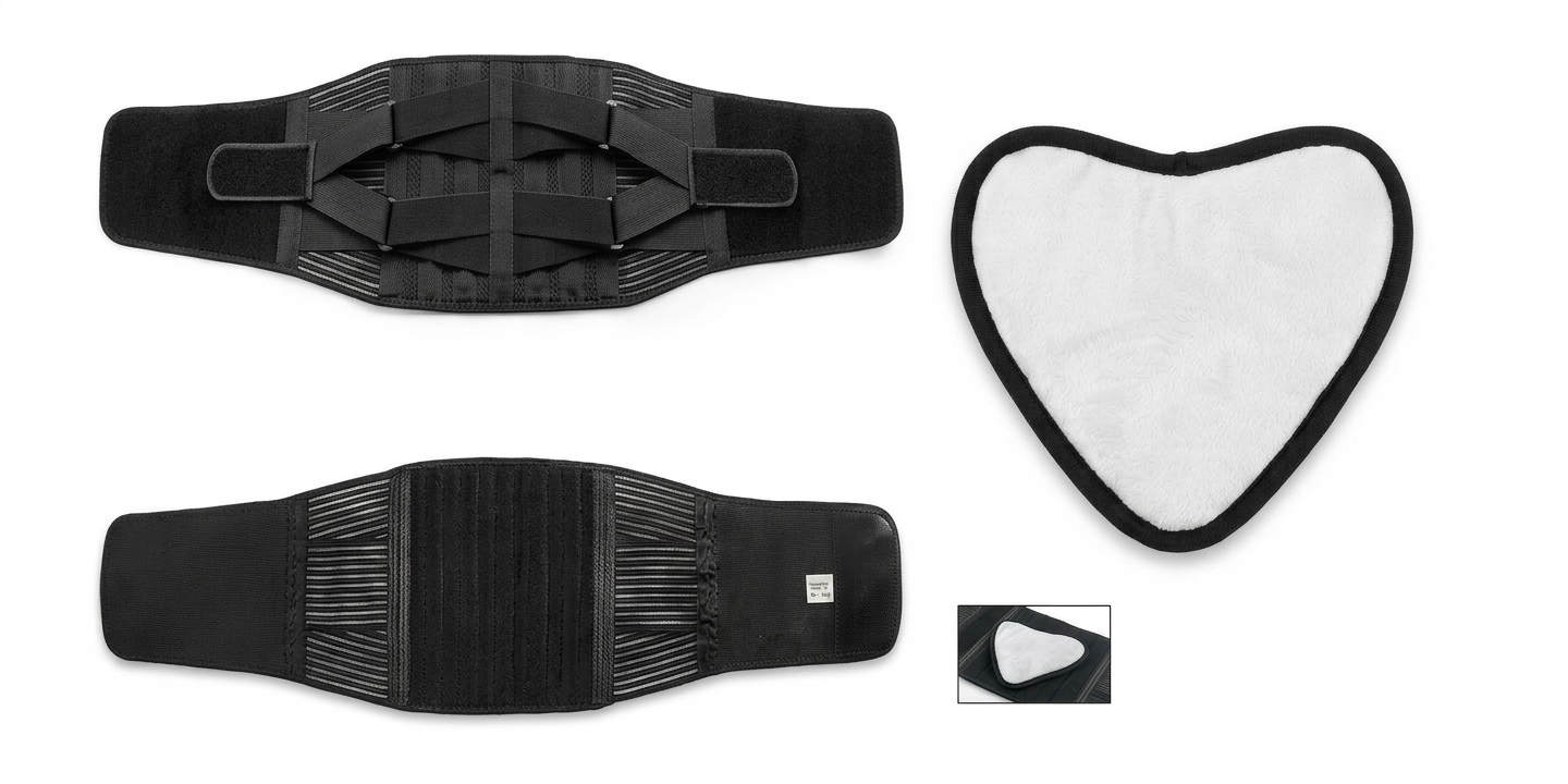 Ceinture de soutien lombaire à double boucle, hauteur 20 cm