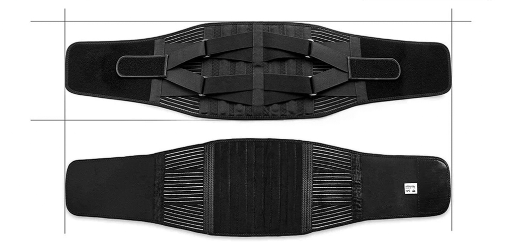 Ceinture de soutien lombaire à double boucle, hauteur 20 cm