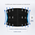 Ceinture de soutien lombaire à double boucle, hauteur 20 cm
