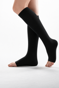 Chaussettes de compression longues pieds ouverts, classe 3 (34-46mmHg)