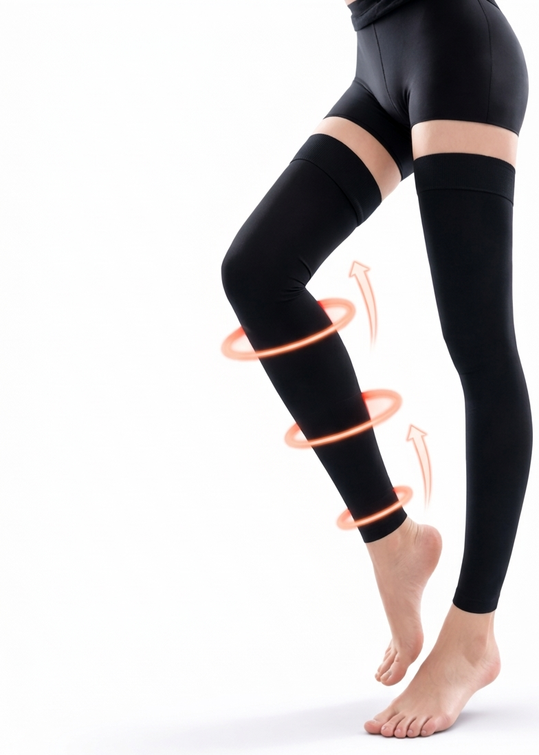 Bas de compression sans pieds, classe 3 (34-46mmHg)