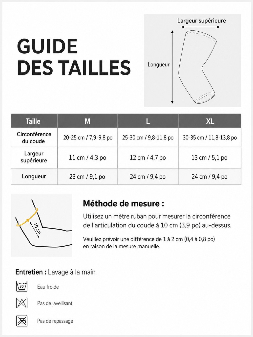 Manchon élastique respirable pour les activités sportives
