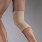 Manchon de Soutien du Genou à Compression Élastique beige